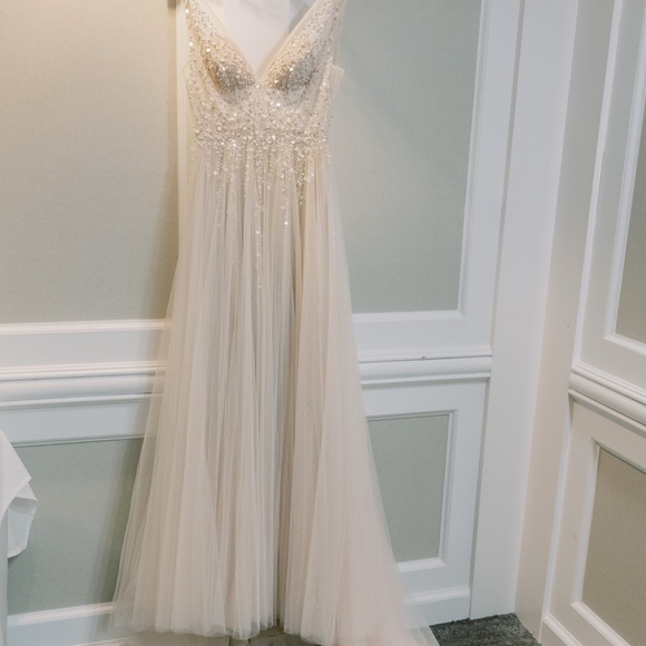 BHLDN Written in the Stars Beaded Tulle Open-Back Wedding Ballgown - Picture 16 of 17